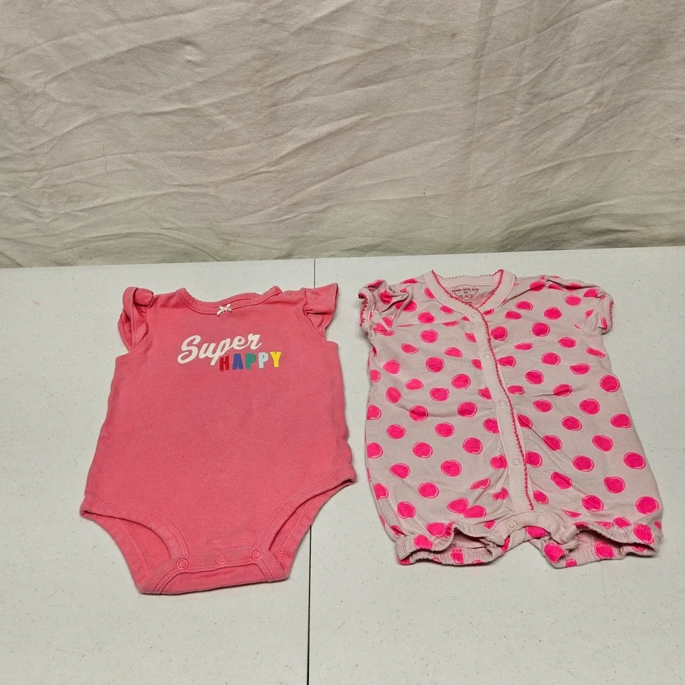 Baby Girl 6M Clothing Lot - Carter's, Rabbit & Bear, Okie Dokie - 9 Piece Bundle